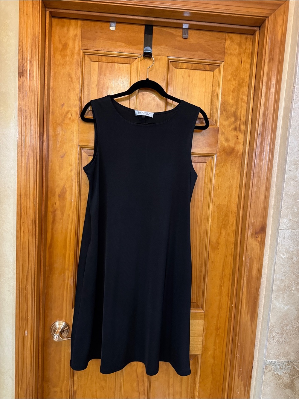 Kasper Black Sleeveless Shift Dress